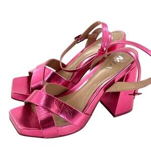 MIA Eloise Platform Heels 8.5 Pink NWOT Sandals Strap Cocktail Formal Glam